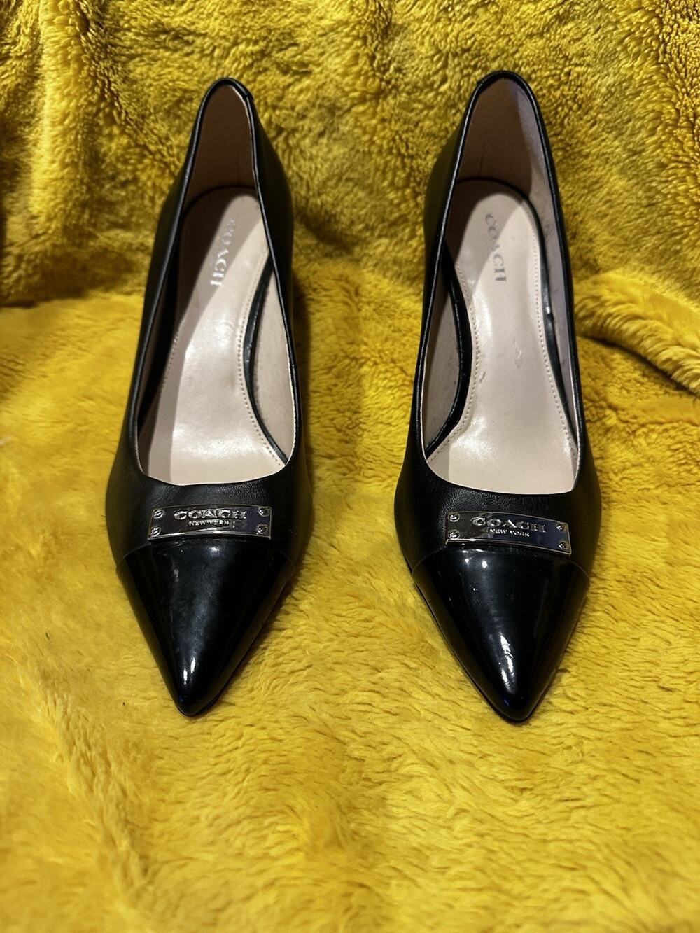 Coach Women’s Zan Black Pump Shoes Size 6.5B Luxury Designer Career Formal City